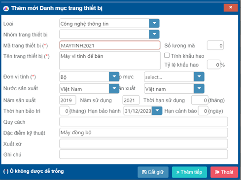 Quy trình thực hiện quản lý thông tin TTB